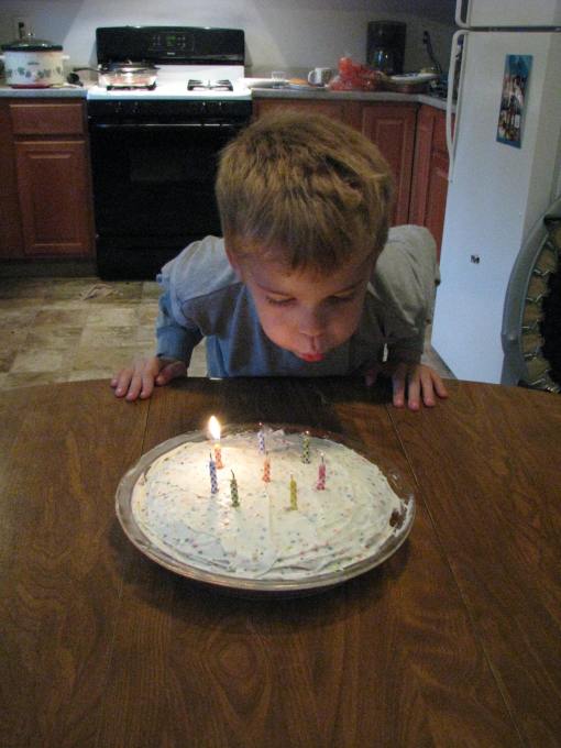 Blowing out the candles!