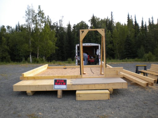 This is a portable rec cabin on skids.