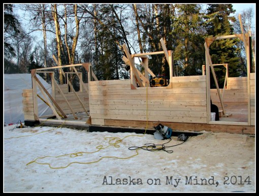 front of the cabin including the garage