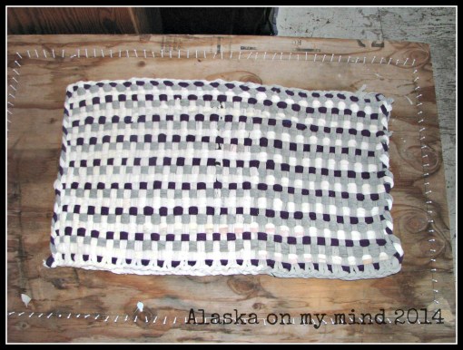 All done! 6 T-shirts worth in this rag rug.