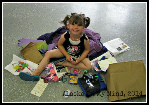 Little Bit and a bag full of goodies!