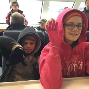 Thing 2 and Thing 1 ready to shove off.