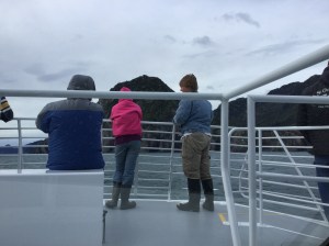 Friends out on deck as we head out of the bay.
