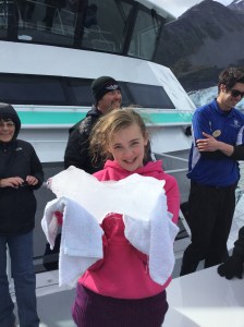 Holding a piece of history, 400 years old, incidentally after she lost the glasses. 