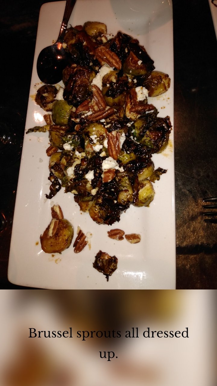 Brussel sprouts all dressed up.