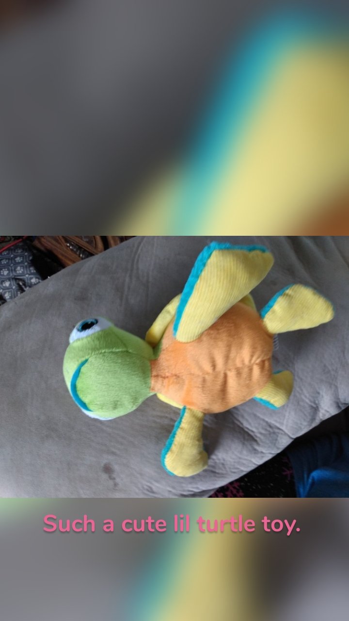













Such a cute lil turtle toy.




