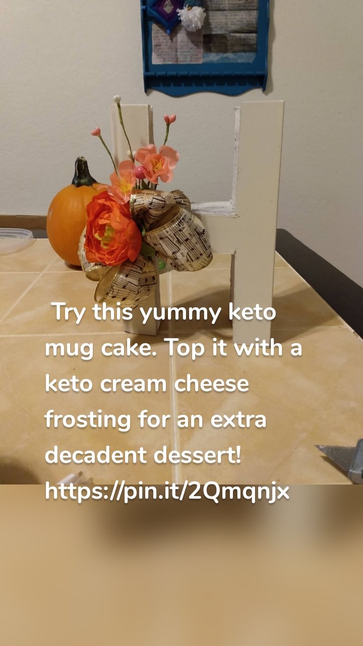 Try this yummy keto mug cake. Top it with a keto cream cheese frosting for an extra decadent dessert!
https://pin.it/2Qmqnjx