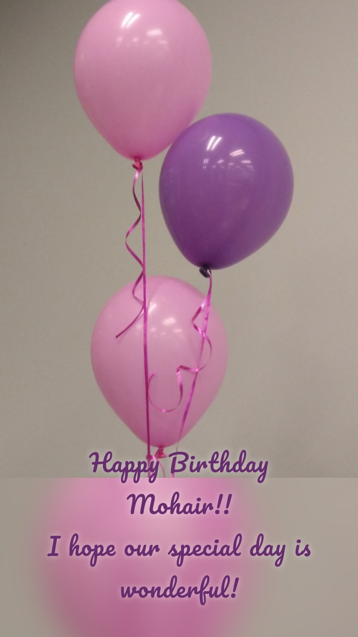 






Happy Birthday Mohair!!
I hope our special day is wonderful!