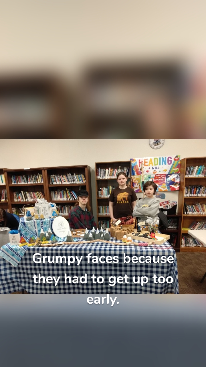 





Grumpy faces because they had to get up too early.