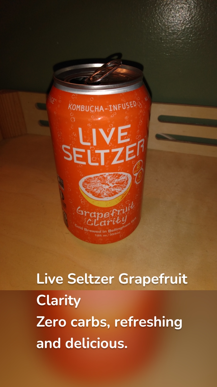 Live Seltzer Grapefruit Clarity
Zero carbs, refreshing and delicious.