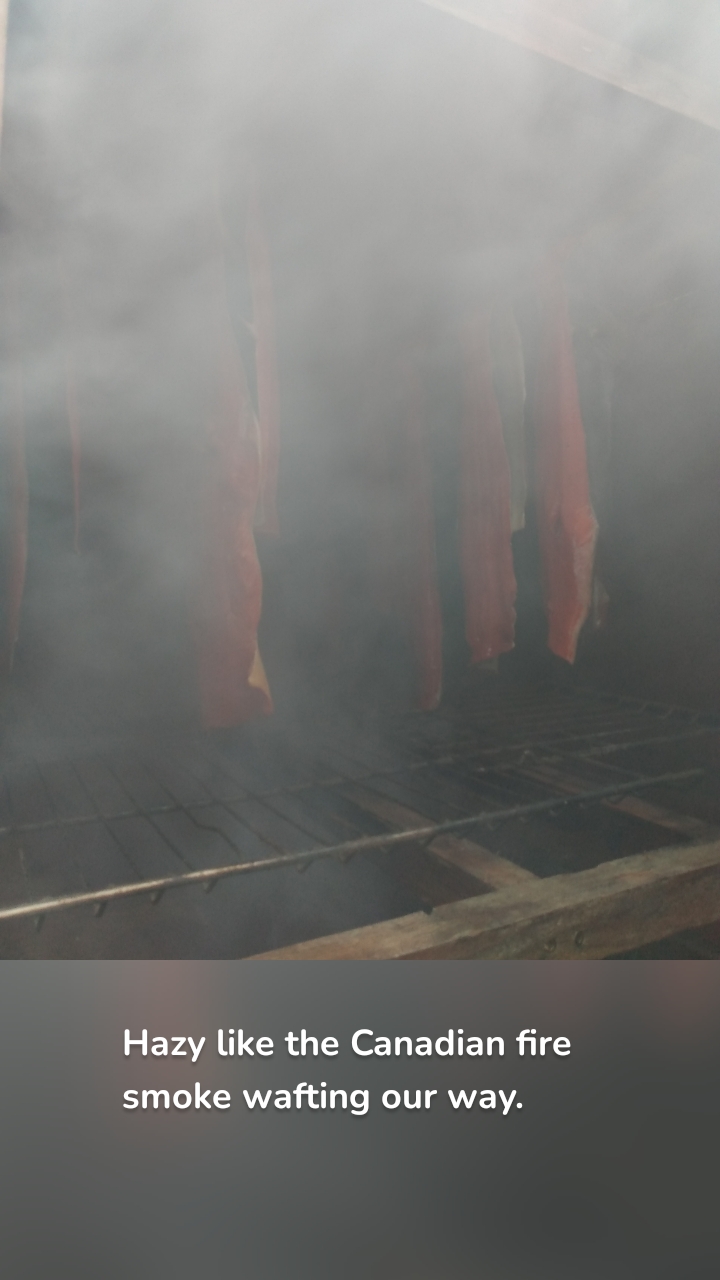 Hazy like the Canadian fire smoke wafting our way.