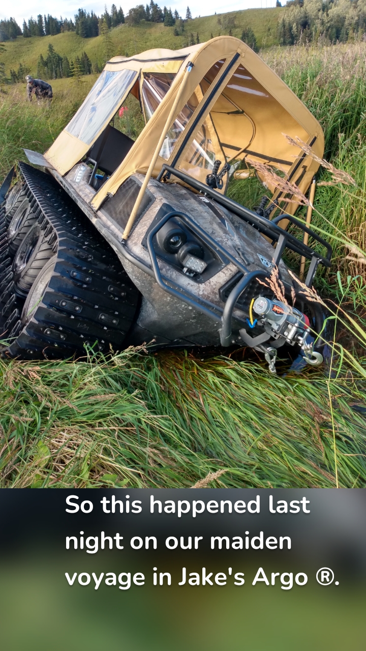 So this happened last night on our maiden voyage in Jake's Argo ®. 